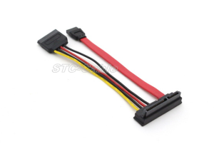 Вгору кут SATA 22pin до SATA 7pin з LP4pin силовий кабель