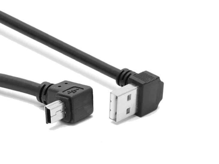 Вгору ангел USB 2.0 тип чоловічої міні B 5 скувати кабель під кутом чоловічого даних