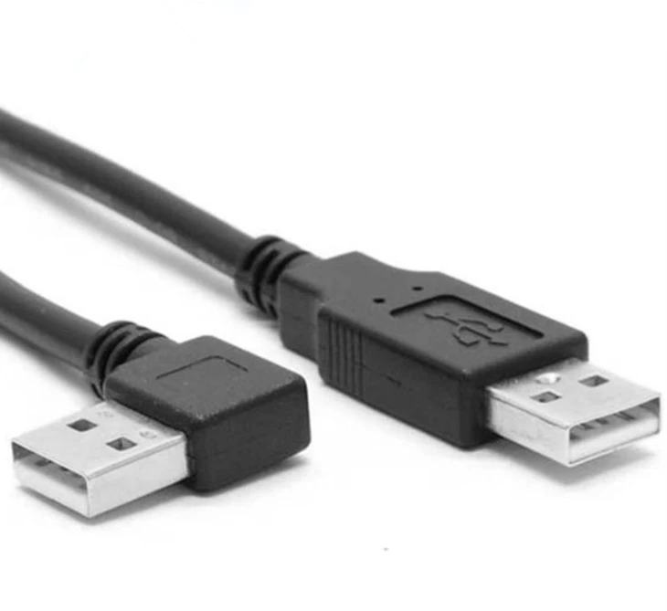 Універсальний прямий кут USB чоловічої USB мужчина кабелю для економії місця